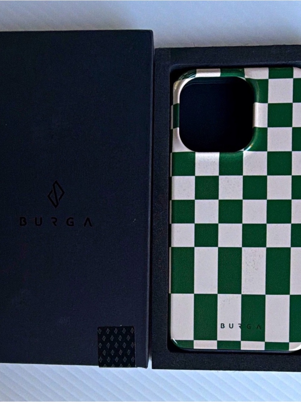 Burga Green Checkerboard Protective Phone Case